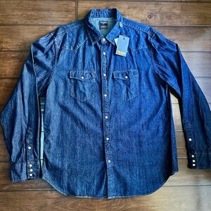 Todd Snyder x Albiate Denim Western Shirt XL New With Tags NWT
